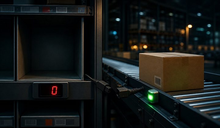 Пустая складская ячейка с нулевым остатком и ошибочно доступный товар на конвейере интернет-магазина